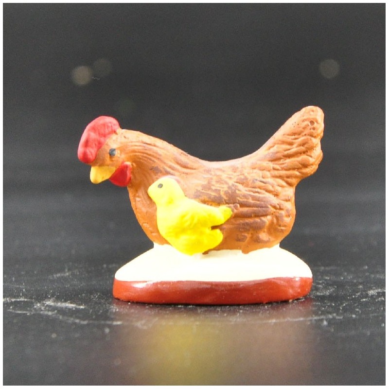 poule poussin marron 5cm