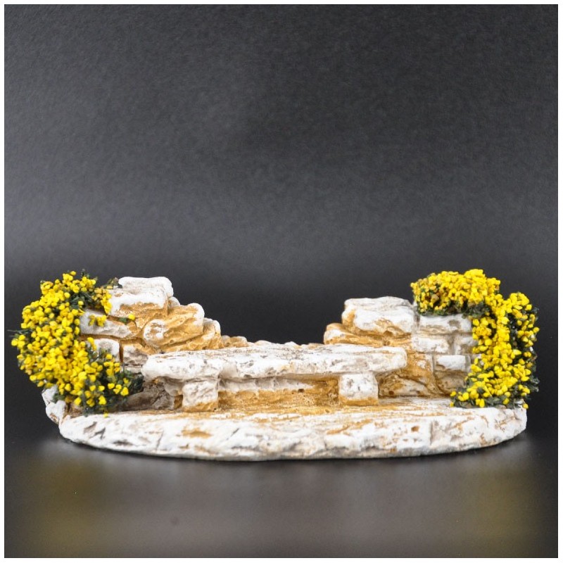 Banc fleuri jaune
