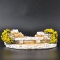 Banc fleuri jaune