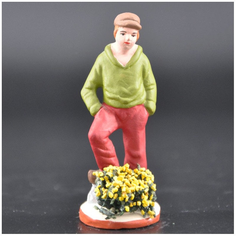 homme aux fleurs