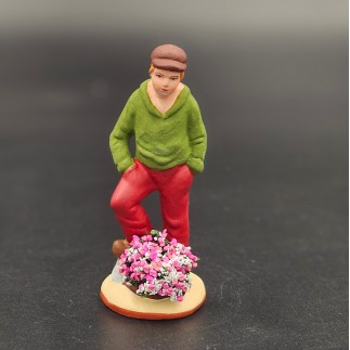 homme aux fleurs